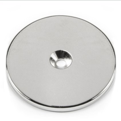 Neodymový magnet válec s dírou pro šroub se zápustnou hlavou pr.50 x 4 N 80 °C, VMM4-N35 (Počet kusů 1 ks)