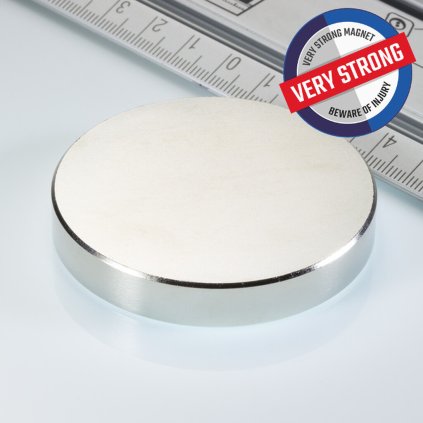 Neodymový magnet válec pr.60x10 N 80 °C, VMM6-N40 (Počet kusů 1 ks)