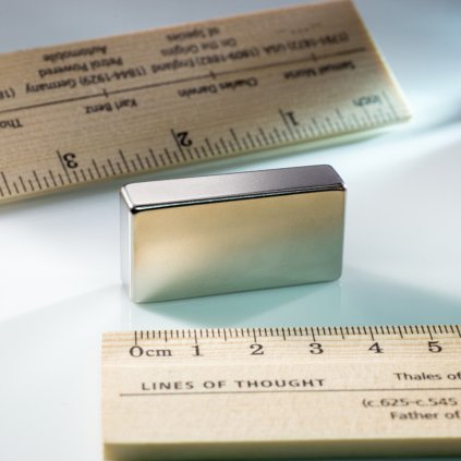 Neodymový magnet kvádr 40x20x10 N 80 °C, VMM7-N42 (Počet kusů 1 ks)
