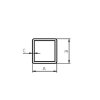 5161 1 nerezovy jekl 50x50x3 mm delka 1 m 1 4301 kartacovany