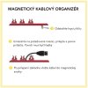 5869 7 magneticky kabelovy organizer c slide cerny 3 svorky na kabely