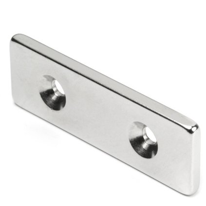 4471 neodymovy magnet kvadr s dirou pro sroub se zapustnou hlavou 60 x 20 x 4 n 80 c vmm4 n35