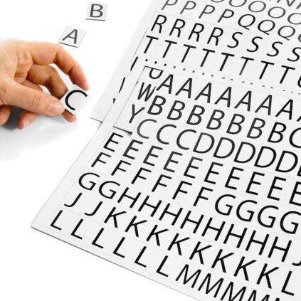 4744 magneticka pismenka pro oznacovani regalu