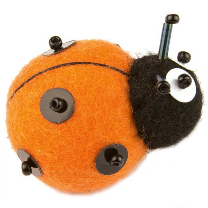 5821 magnet na lednici plsteny beruska oranzova