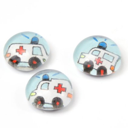 5902 magnetky na lednici sklenene zachranna sluzba 3 ks