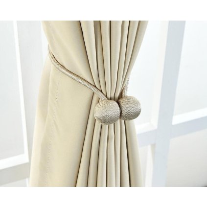 6277 magneticka spona na zavesy sada 2 ks bezova