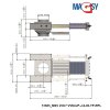 Magnetický separátor výsuvný MSV 250/7 VVM-UP-J-6-80-TP-RPL-T (Varianta Koupě)