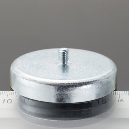 1138 magneticka cocka se stopkou pr 57 x vyska 10 5 mm s vnejsim zavitem m6 delka zavitu 8 mm