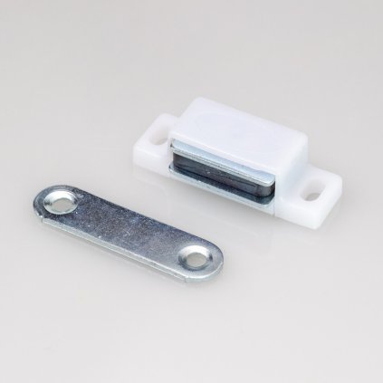 Nábytkářský dveřní magnet obdélníkový bílý (Počet kusů 1 ks)