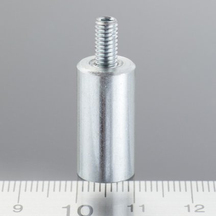 2767 magneticka cocka valcova pr 10 x vyska 20 mm s vnejsim zavitem m4 delka zavitu 8 mm