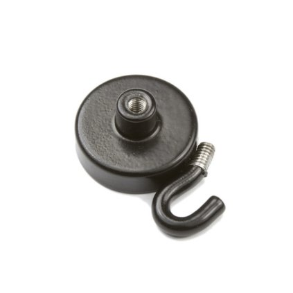 3754 magneticka cocka s hakem magneticky hacek pr 25 n cerna