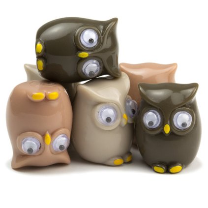 5872 magnetky na lednici sovy 6 ks