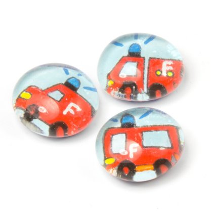 5896 magnetky na lednici sklenene hasici 3 ks