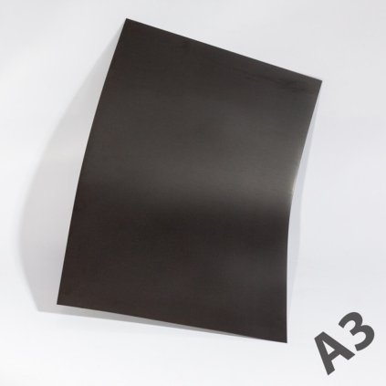 Magnetická fólie A3 (420x297 mm)  0,7mm - černá - bez povrchové úpravy (Počet kusů 1 ks)