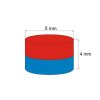 Neodymový magnet válec pr.5x4 N 80 °C, VMM4-N35 (Počet kusů 1 ks)