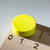Silnější barevný magnet kulatý pr.15x5 žlutý (Počet kusů 1 ks)