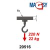 Magnetický háček stříbrný, průměr 25 mm, NdFeB, odtrhová síla 22 kg (Počet kusů 1 ks)