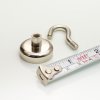 Magnetický háček stříbrný, průměr 25 mm, NdFeB, odtrhová síla 22 kg (Počet kusů 1 ks)