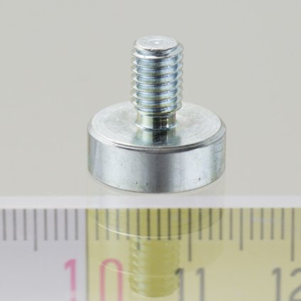 1147 magneticka cocka se stopkou pr 13 x vyska 4 5 mm s vnejsim zavitem m5 delka zavitu 8 mm