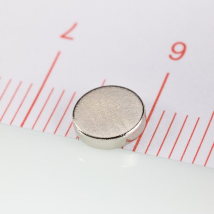 Neodymový magnet válec pr.6x1,5 N 80 °C, VMM4 (Počet kusů 1 ks)