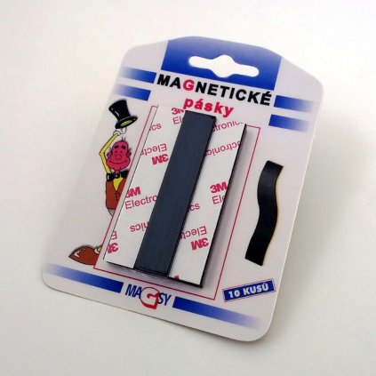 4216 magneticky pasek se silnou samolepici vrstvou 15x2 mm v blistru