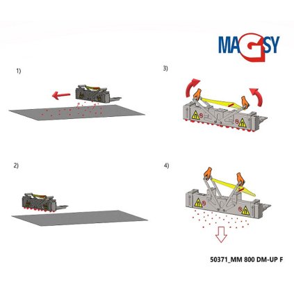 5353 magneticka metla na uklidove voziky mm 800 dm up f