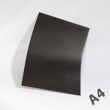 Magnetická fólie A4 (297x210 mm)  2 mm - černá - bez povrchové úpravy (Počet kusů 1 ks)