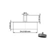 1561 2 magneticka cocka se stopkou pr 125 x vyska 26 mm s vnitrnim zavitem m14 delka zavitu 24 mm