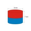 Neodymový magnet válec pr.8x7 N 80 °C, VMM7-N42 (Počet kusů 1 ks)
