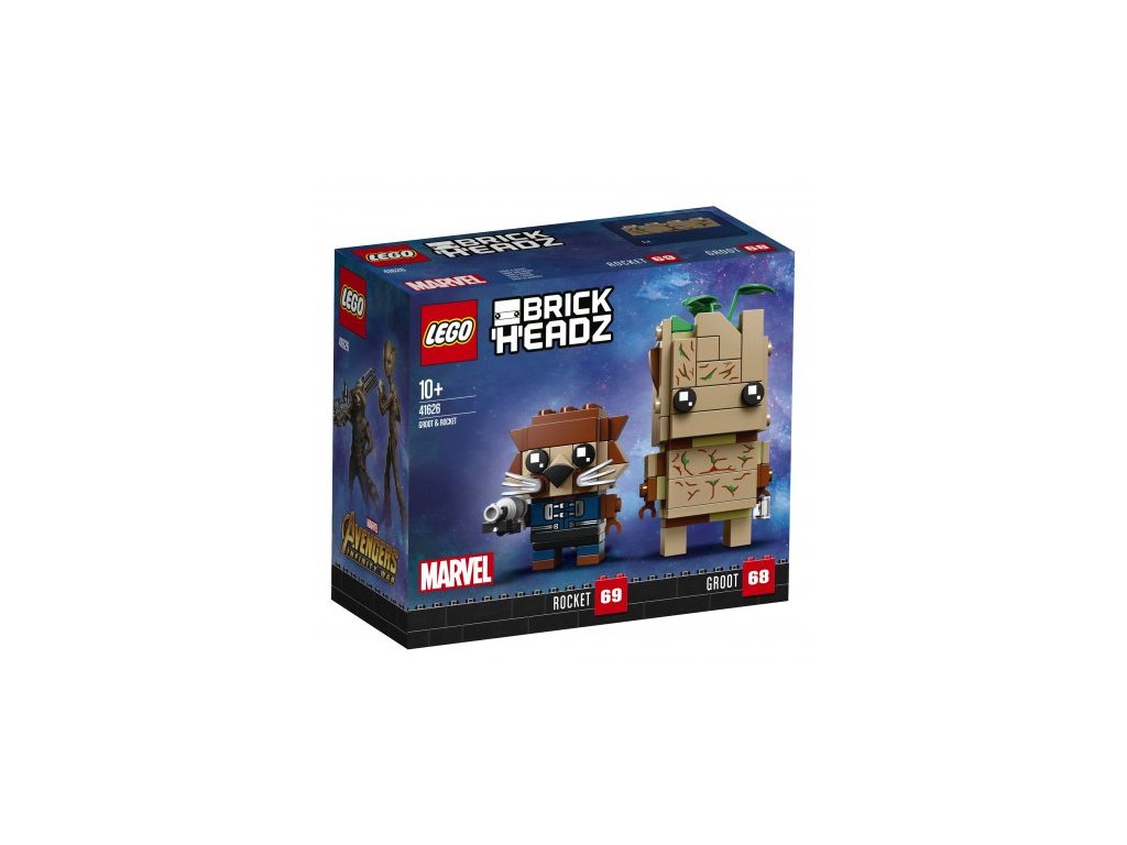 lego brickheadz groot & rocket