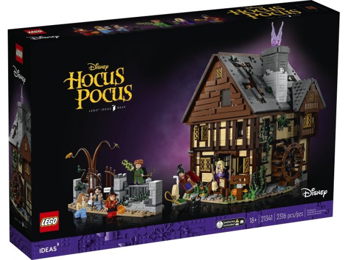 LEGO® Ideas 21341 Disney Hokus pokus: Chatka sester Sandersonových  + volná rodinná vstupenka do Muzea LEGA Tábor v hodnotě 490 Kč