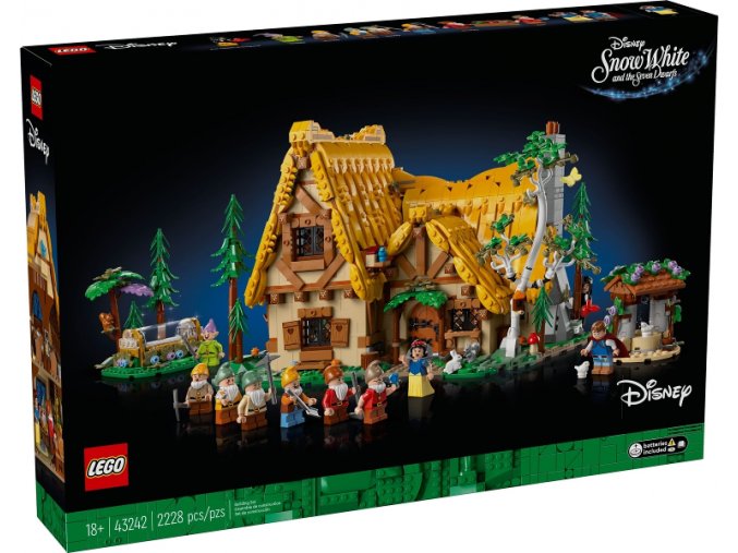 LEGO® Disney™ 43242 Chaloupka Sněhurky a sedmi trpaslíků  + volná rodinná vstupenka do Muzea LEGA Tábor v hodnotě 490 Kč