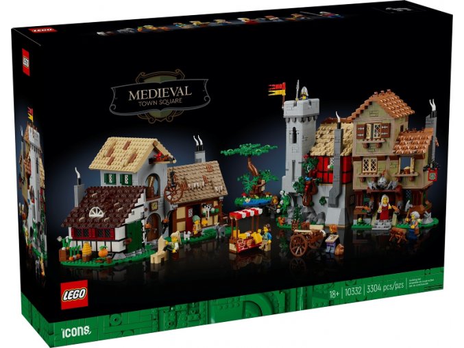 LEGO® Icons 10332 Středověké náměstí  + volná rodinná vstupenka do Muzea LEGA Tábor v hodnotě 540 Kč