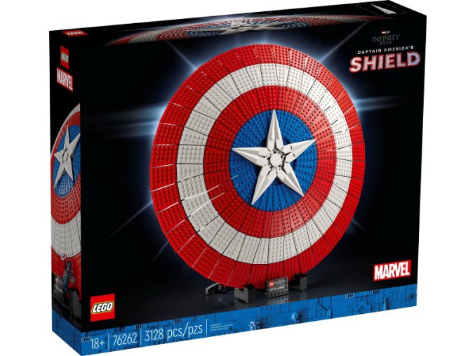 LEGO® MARVEL 76262 Štít Kapitána Ameriky  + volná rodinná vstupenka do Muzea LEGA Tábor v hodnotě 540 Kč