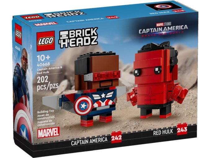 LEGO® BrickHeadz 40668 Figurky Kapitána Ameriky a Červeného Hulka