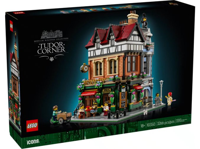 LEGO® ICONS 10350 Dům na rohu v tudorovském stylu  + volná rodinná vstupenka do Muzea LEGA Tábor v hodnotě 590 Kč