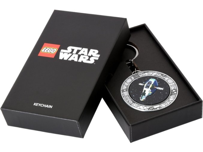 LEGO® Star Wars 5009394 Přívěsek na klíče – Jango Fett a jeho hvězdná loď