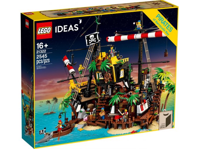 LEGO® Ideas 21322 Zátoka pirátů z lodě Barakuda  + volná rodinná vstupenka do Muzea LEGA Tábor v hodnotě 540 Kč