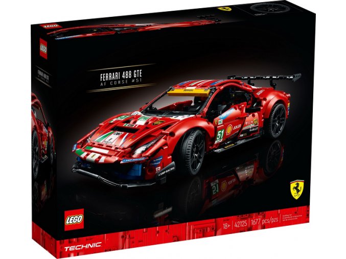 LEGO® Technic 42125 Ferrari 488 GTE „AF Corse #51”  + volná rodinná vstupenka do Muzea LEGA Tábor v hodnotě 540 Kč