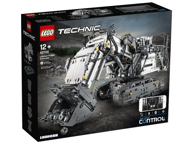 LEGO® TECHNIC 42100 Bagr Liebherr R 9800  + volná rodinná vstupenka do Muzea LEGA Tábor v hodnotě 490 Kč