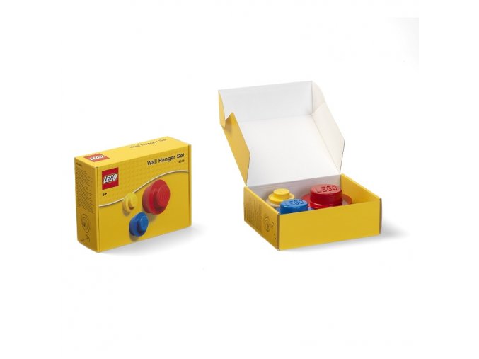 LEGO® 4016 ICONIC VĚŠÁK NA ZEĎ, 3 KS - ŽLUTÁ, MODRÁ, ČERVENÁ