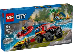 LEGO® CITY 60412 Hasičský vůz 4x4 a záchranný člun