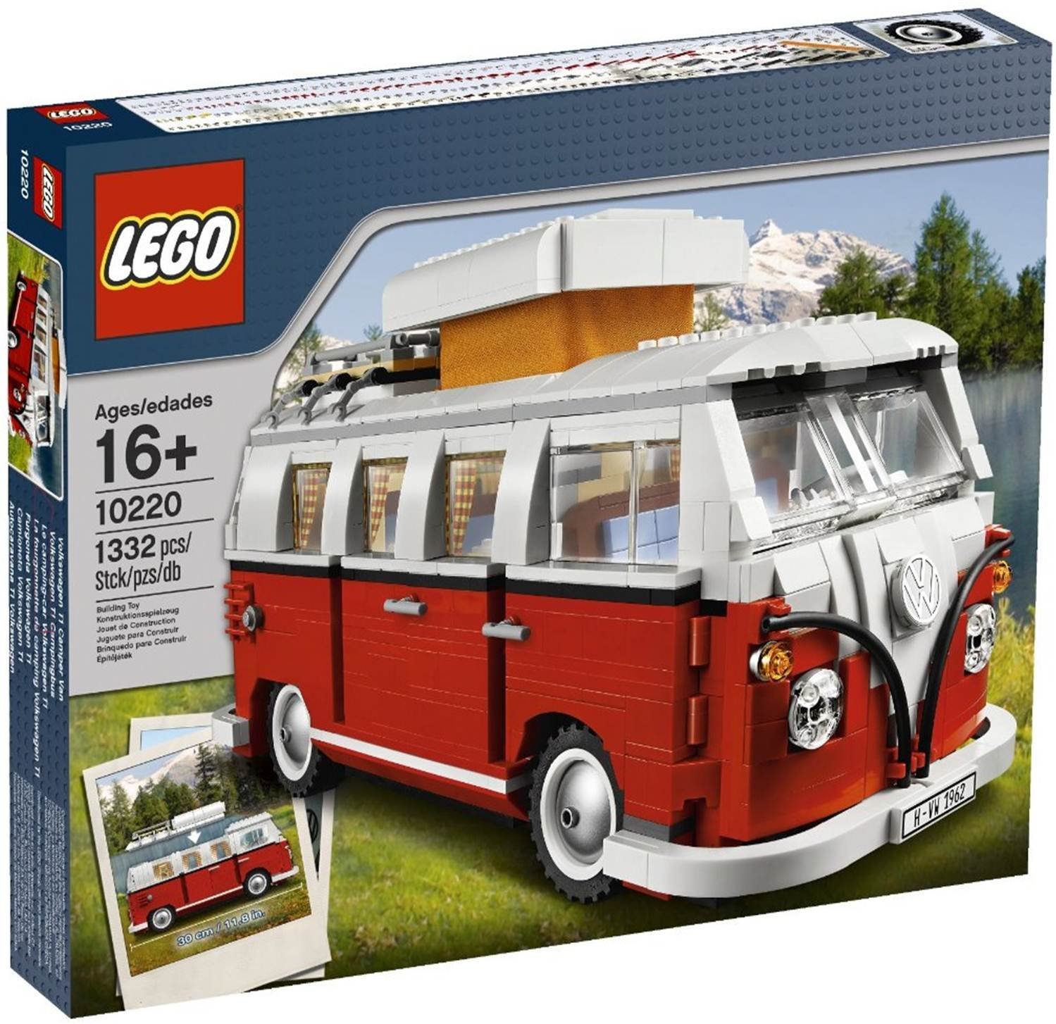 LEGO® 10220 Volkswagen T1 Camper Van (VW Bus) + volná rodinná vstupenka do Muzea LEGA Tábor v hodnotě 490 Kč