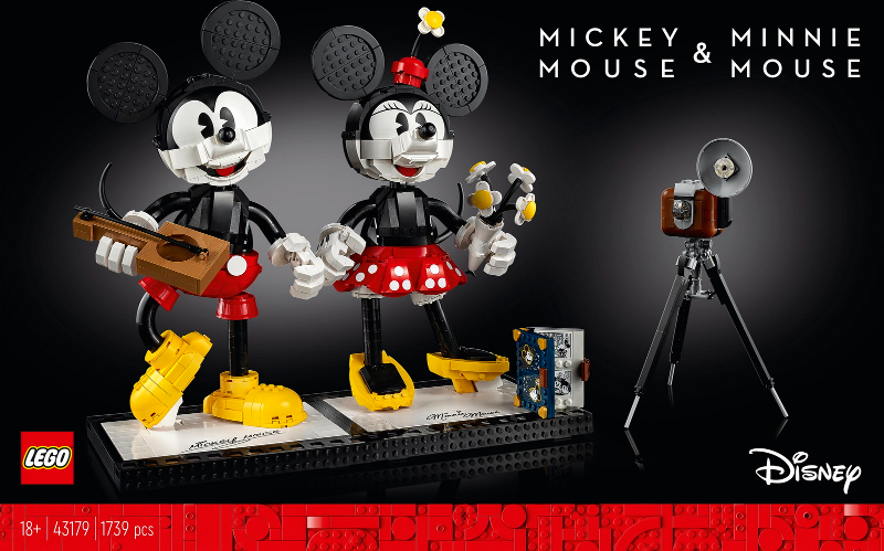 LEGO® Disney 43179 Myšák Mickey a Myška Minnie + volná rodinná vstupenka do Muzea LEGA Tábor v hodnotě 490 Kč