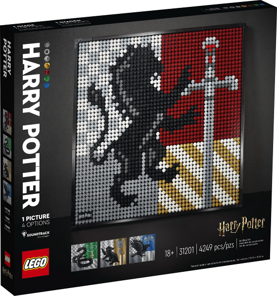 LEGO® Art 31201 Harry Potter Erby bradavických kolejí + volná rodinná vstupenka do Muzea LEGA Tábor v hodnotě 490 Kč