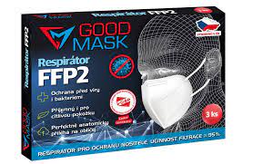 Good Mask český respirátor ffp2 Bílý (3 ks)
