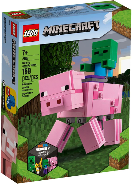 LEGO® Minecraft 21157 Velká figurka: Prase s malou zombie