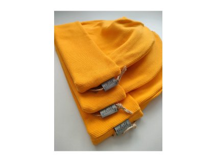 čepice Beanie Nadrobky okrová