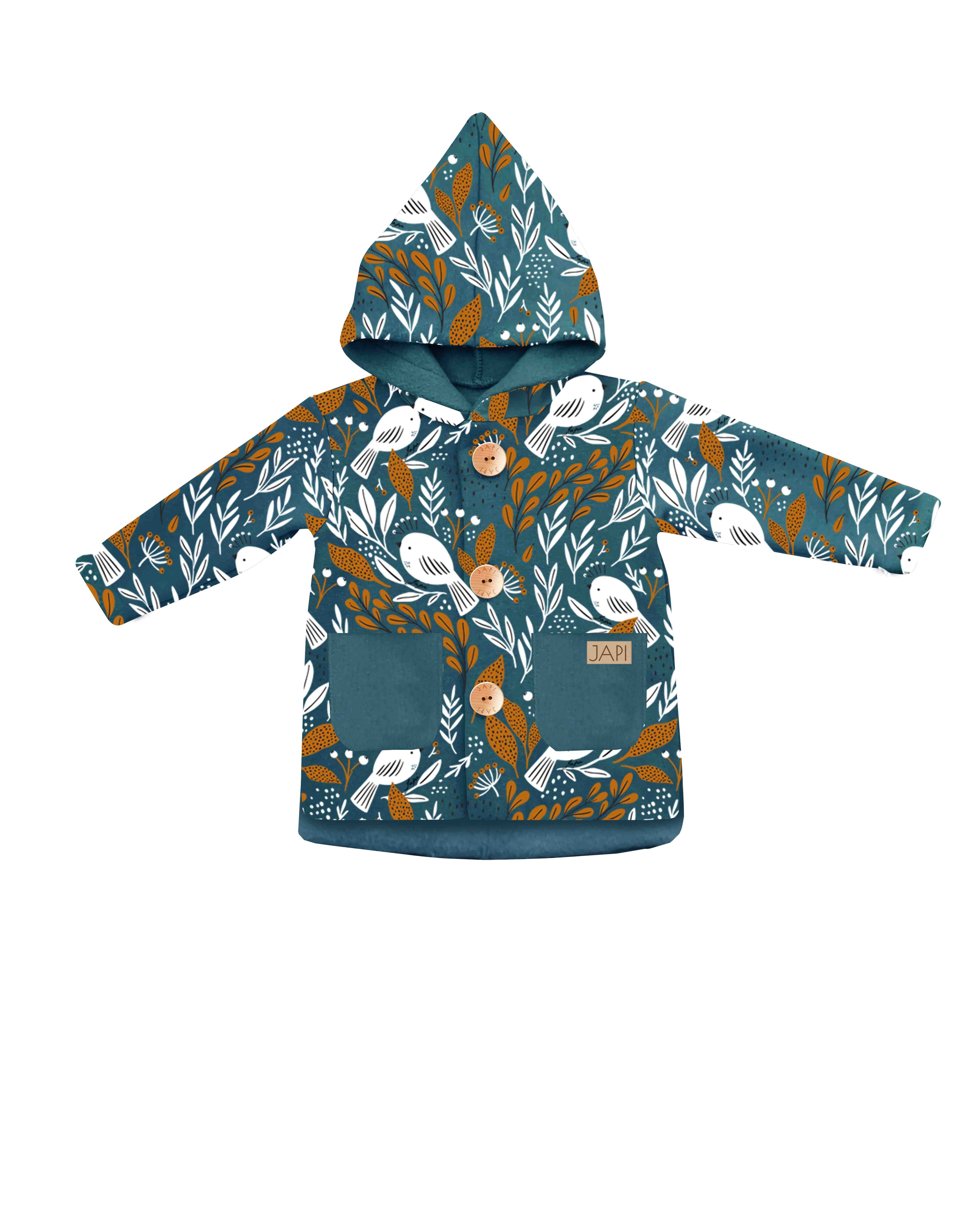 JAPI zateplený kabátek/ mikina s kapucí First frost v modré Velikost: 104