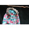 tyrkysovo-růžová maskáčová zimní bunda Johnnie B 11-12Y